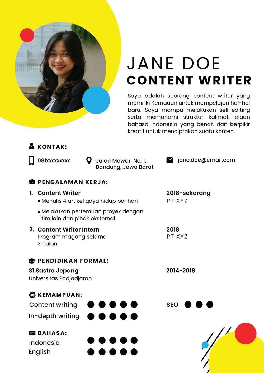 surat lamaran kerja