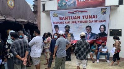 Gandeng Gerai Vaksin Presisi, Polres Belu Salurkan Bantuan Tunai untuk PKL, Warung, dan Nelayan