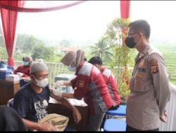 Kapolres Sumedang Melaksanakan Pengecekan Program Vaksinasi Covid-19