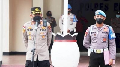 Apel Jam Pimpinan, Kapolres Belu: Jadilah Polri yang Pandai Bersyukur dan Hilangkan Budaya Malas Masuk Kantor
