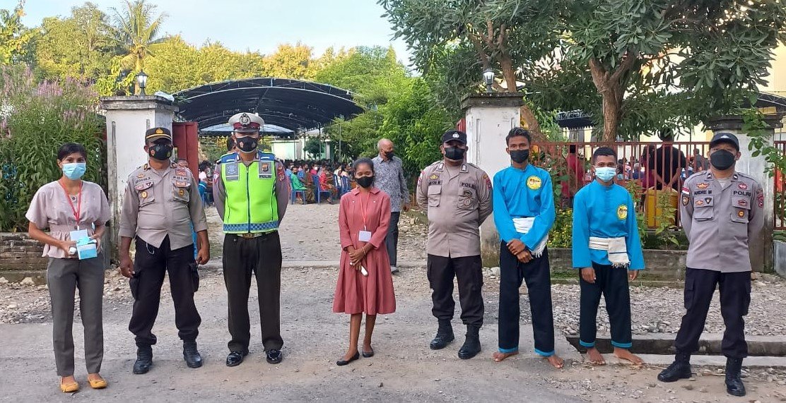 Ops Semana Santa 2022 Polres Belu dan Jajaran Amankan Misa Minggu Palma