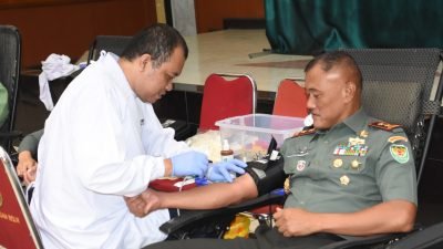 Aksi Donor Darah sebagai Salah Satu Bentuk Kepedulian Prajurit