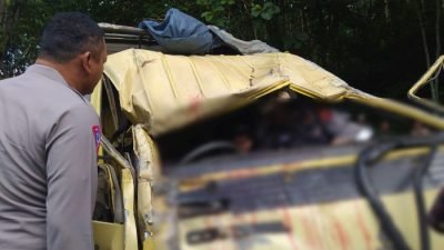 Truk Angkut Penziarah Terguling Makan Korban Meninggal Dunia 5 Orang