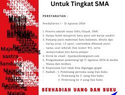 Majelis Sastra Bandung (MSB) kembali Menggelar Lomba Puisi Kemerdekaan untuk Pelajar SMA