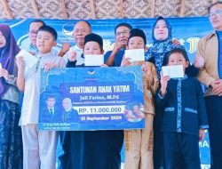 Ketua Tim Jeli Center Ivan Ade Sofiyan Dan Anggota Dewan Kota Cimahi Jeli Farina Gelar Tasyakur Bin Ni’mah Santuni Anak Yatim Piatu